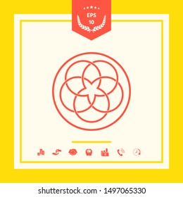 Traditional geometric oriental arabic pattern. Logo, elements for your design