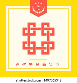 Traditional geometric oriental arabic pattern. Element for your design - Logo