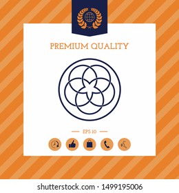 Traditional geometric oriental arabic pattern. Logo, elements for your design