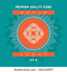 Traditional geometric oriental arabic pattern. Element for your design, logo