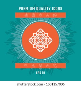 Traditional geometric oriental arabic pattern - Logo. Element for your design