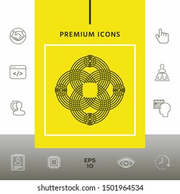 Traditional geometric oriental arabic pattern. Element for your design, logo