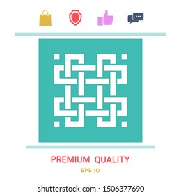 Traditional geometric oriental arabic pattern. Element for your design. Logotype