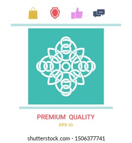 Traditional geometric oriental arabic pattern - Logo. Element for your design