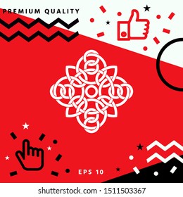 Traditional geometric oriental arabic pattern - Logo. Element for your design