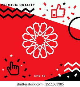 Traditional geometric oriental arabic pattern. Element for your design. Logo