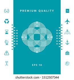 Traditional geometric oriental arabic pattern. Element for your design, logo