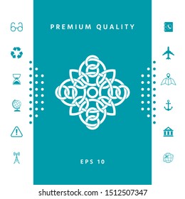 Traditional geometric oriental arabic pattern - Logo. Element for your design