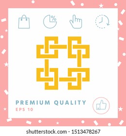 Traditional geometric oriental arabic pattern. Element for your design - Logo