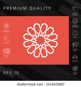 Traditional geometric oriental arabic pattern. Element for your design. Logo