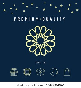 Traditional geometric oriental arabic pattern. Element for your design. Logo