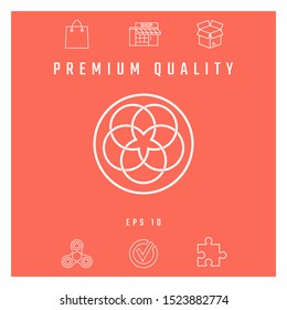 Traditional geometric oriental arabic pattern. Logo, elements for your design
