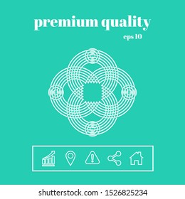 Traditional geometric oriental arabic pattern. Element for your design, logo