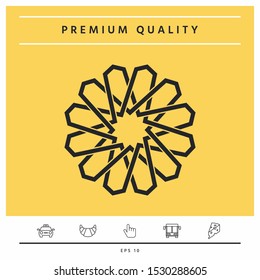 Traditional geometric oriental arabic pattern. Element for your design. Logo