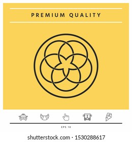 Traditional geometric oriental arabic pattern. Logo, elements for your design