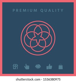 Traditional geometric oriental arabic pattern. Logo, elements for your design