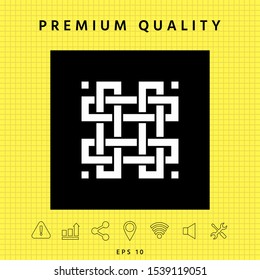 Traditional geometric oriental arabic pattern. Element for your design. Logotype