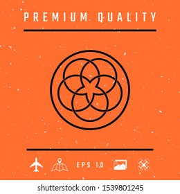 Traditional geometric oriental arabic pattern. Logo, elements for your design
