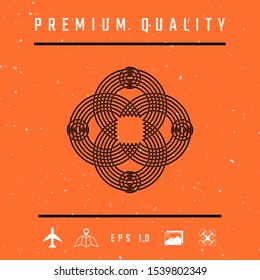 Traditional geometric oriental arabic pattern. Element for your design, logo