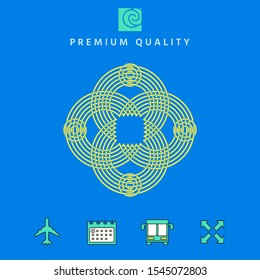 Traditional geometric oriental arabic pattern. Element for your design, logo