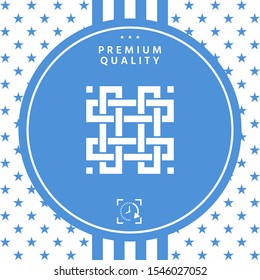 Traditional geometric oriental arabic pattern. Element for your design. Logotype