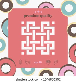 Traditional geometric oriental arabic pattern. Element for your design. Logotype
