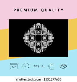 Traditional geometric oriental arabic pattern. Element for your design, logo