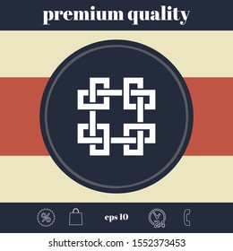 Traditional geometric oriental arabic pattern. Element for your design - Logo