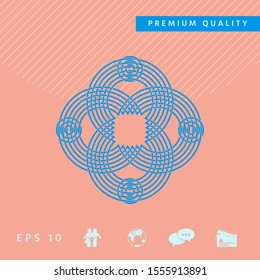 Traditional geometric oriental arabic pattern. Element for your design, logo