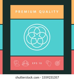 Traditional geometric oriental arabic pattern. Logo, elements for your design