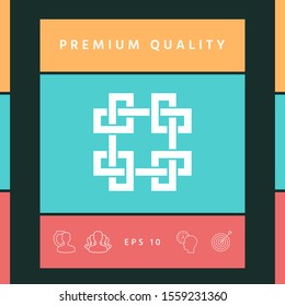 Traditional geometric oriental arabic pattern. Element for your design - Logo