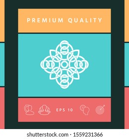 Traditional geometric oriental arabic pattern - Logo. Element for your design