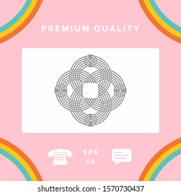 Traditional geometric oriental arabic pattern. Element for your design, logo