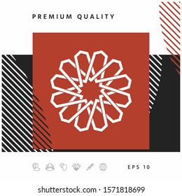 Traditional geometric oriental arabic pattern. Element for your design. Logo