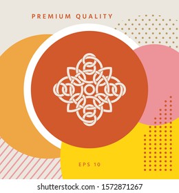 Traditional geometric oriental arabic pattern - Logo. Element for your design