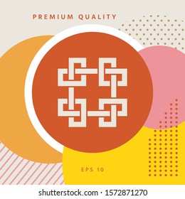 Traditional geometric oriental arabic pattern. Element for your design - Logo