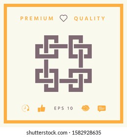 Traditional geometric oriental arabic pattern. Element for your design - Logo