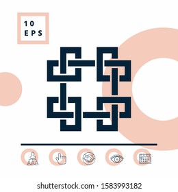 Traditional geometric oriental arabic pattern. Element for your design - Logo