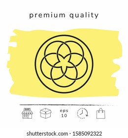 Traditional geometric oriental arabic pattern. Logo, elements for your design