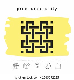Traditional geometric oriental arabic pattern. Element for your design. Logotype