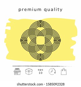 Traditional geometric oriental arabic pattern. Element for your design, logo