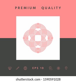 Traditional geometric oriental arabic pattern. Element for your design, logo