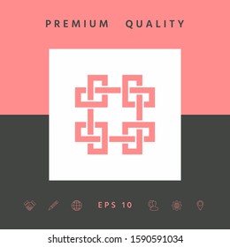 Traditional geometric oriental arabic pattern. Element for your design - Logo