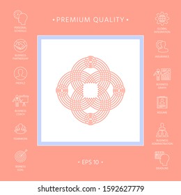 Traditional geometric oriental arabic pattern. Element for your design, logo