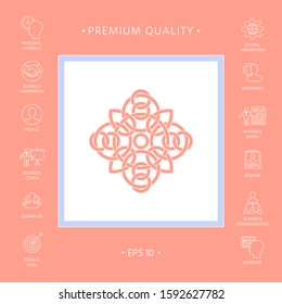 Traditional geometric oriental arabic pattern - Logo. Element for your design