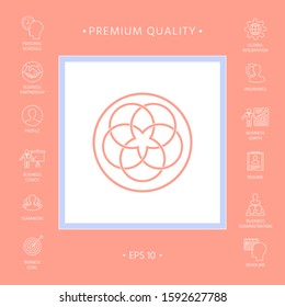 Traditional geometric oriental arabic pattern. Logo, elements for your design