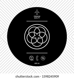 Traditional geometric oriental arabic pattern. Logo, elements for your design