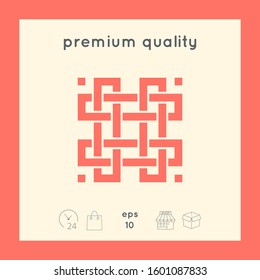 Traditional geometric oriental arabic pattern. Element for your design. Logotype