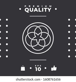 Traditional geometric oriental arabic pattern. Logo, elements for your design