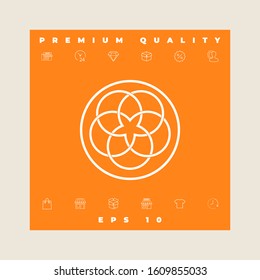 Traditional geometric oriental arabic pattern. Logo, elements for your design